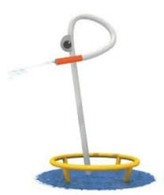 Kids water spray sprinkler with hose and circular ground base