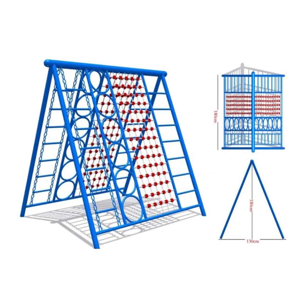 Huitich kids outdoor climbing bar with colorful net and sturdy frame for active play