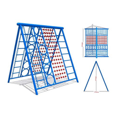 Huitich kids outdoor climbing bar with colorful net and sturdy frame for active play
