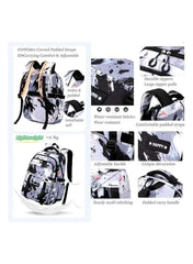 NIWEIYA kids rolling backpack with wheels featuring padded straps and wear-resistant fabric