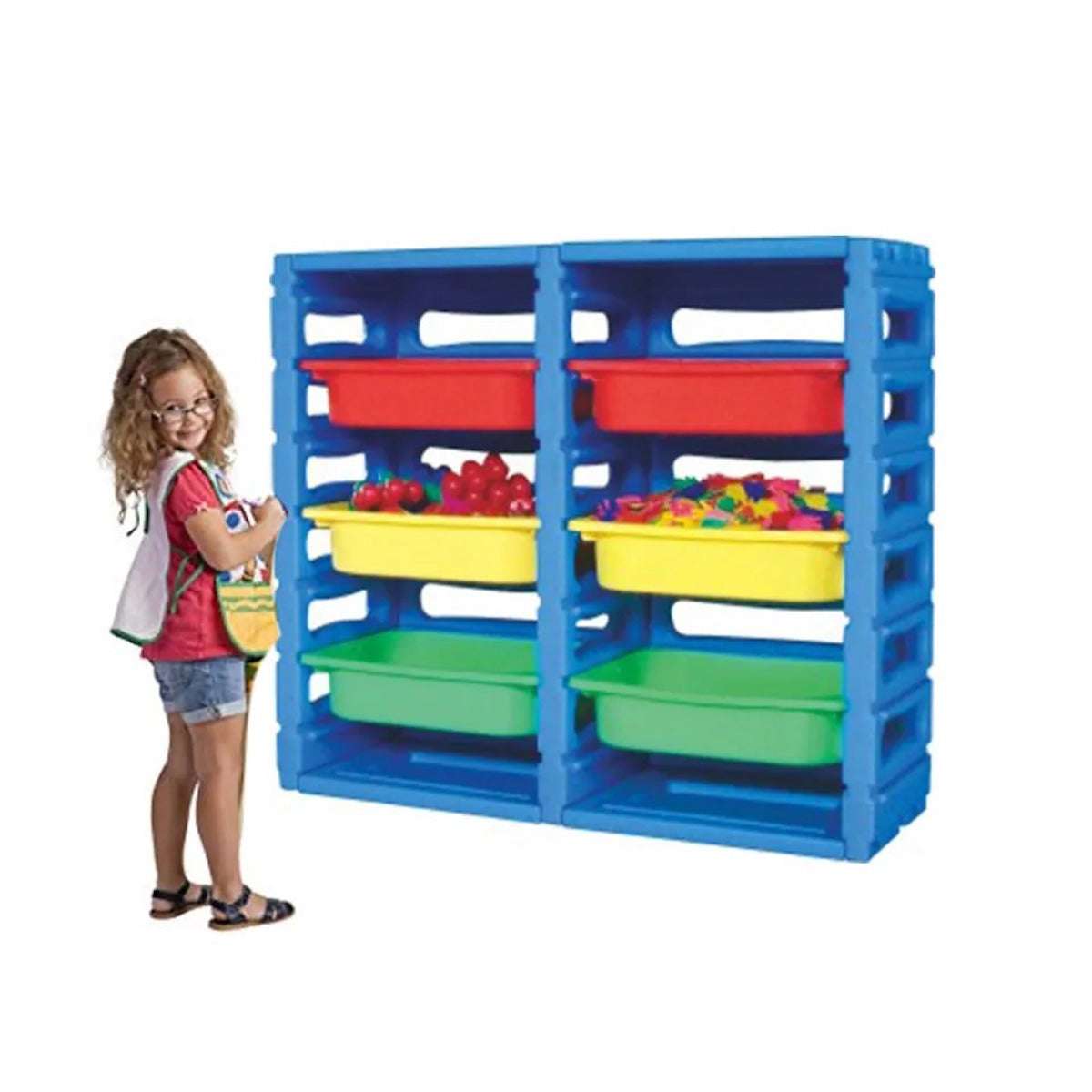 Colorful Huitich kids toy storage cabinet with removable bins for organized playroom storage