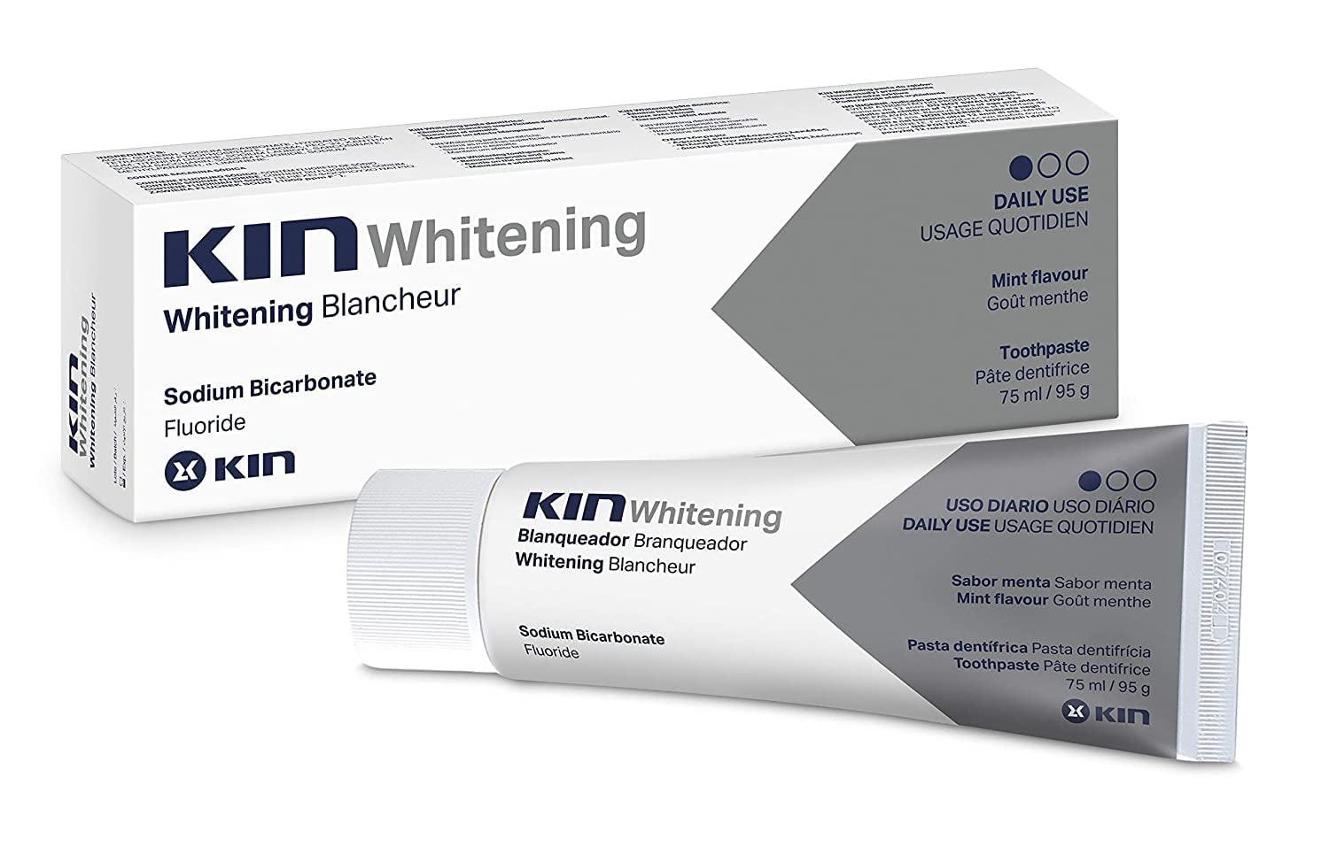 Kin Whitening Toothpaste 75ml box and tube mint flavor daily use whitening paste for brighter teeth