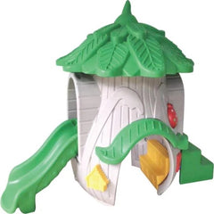 Huitich kindergarten plastic slide with a fun treehouse design for outdoor play and adventure