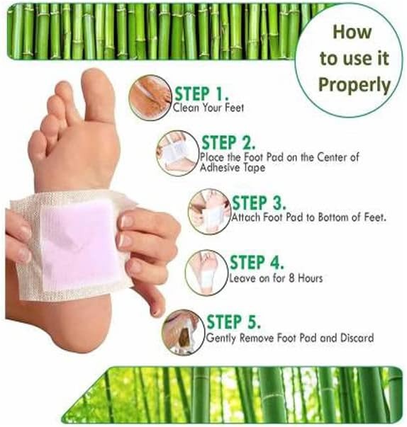 Instructions for using Kinoki detox foot patches UAE with step-by-step guidance