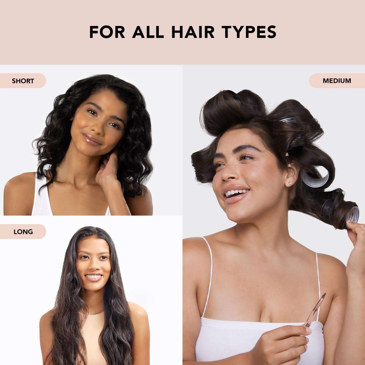 Kitsch best heatless curlers for waves shown on short medium and long hair types for all hair