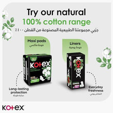 Kotex cotton-range maxi pads and liners package set