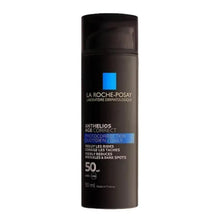 Anthelios Correct SPF 50 sunscreen lotion bottle, 50 ml, dark with blue label