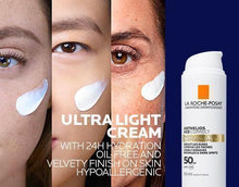Sunscreen face cream applied as white patches on skin with bottle at side