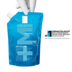 La Roche-Posay Effaclar cleanser for oily skin in a refill pouch with a blue design