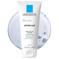 La Roche-Posay Effaclar face wash medicated gel cleanser for acne treatment 200ml tube