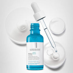 La Roche-Posay Hyalu B5 serum in blue bottle with dropper, ideal for anti-aging skin care