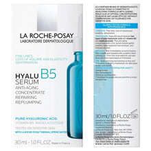 La Roche-Posay Hyalu B5 face serum box with blue bottle and dropper