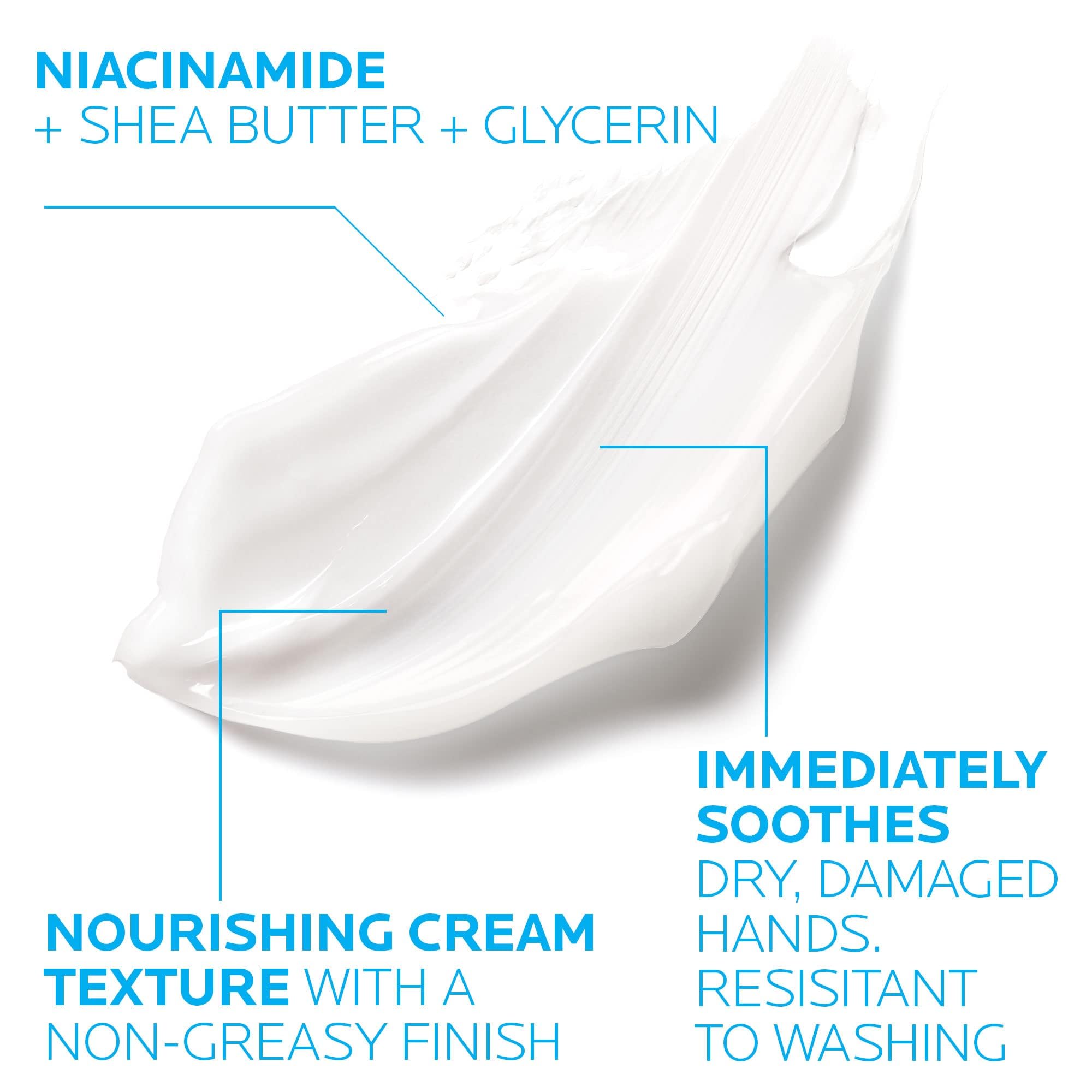 La Roche-Posay moisturizer for dry skin features nourishing cream texture with niacinamide and shea butter