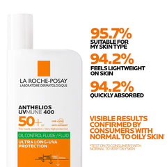 Anthelios Oil Control Sunscreen for Oily Skin with Lightweight Feel and Ultra Long-UVA Protection