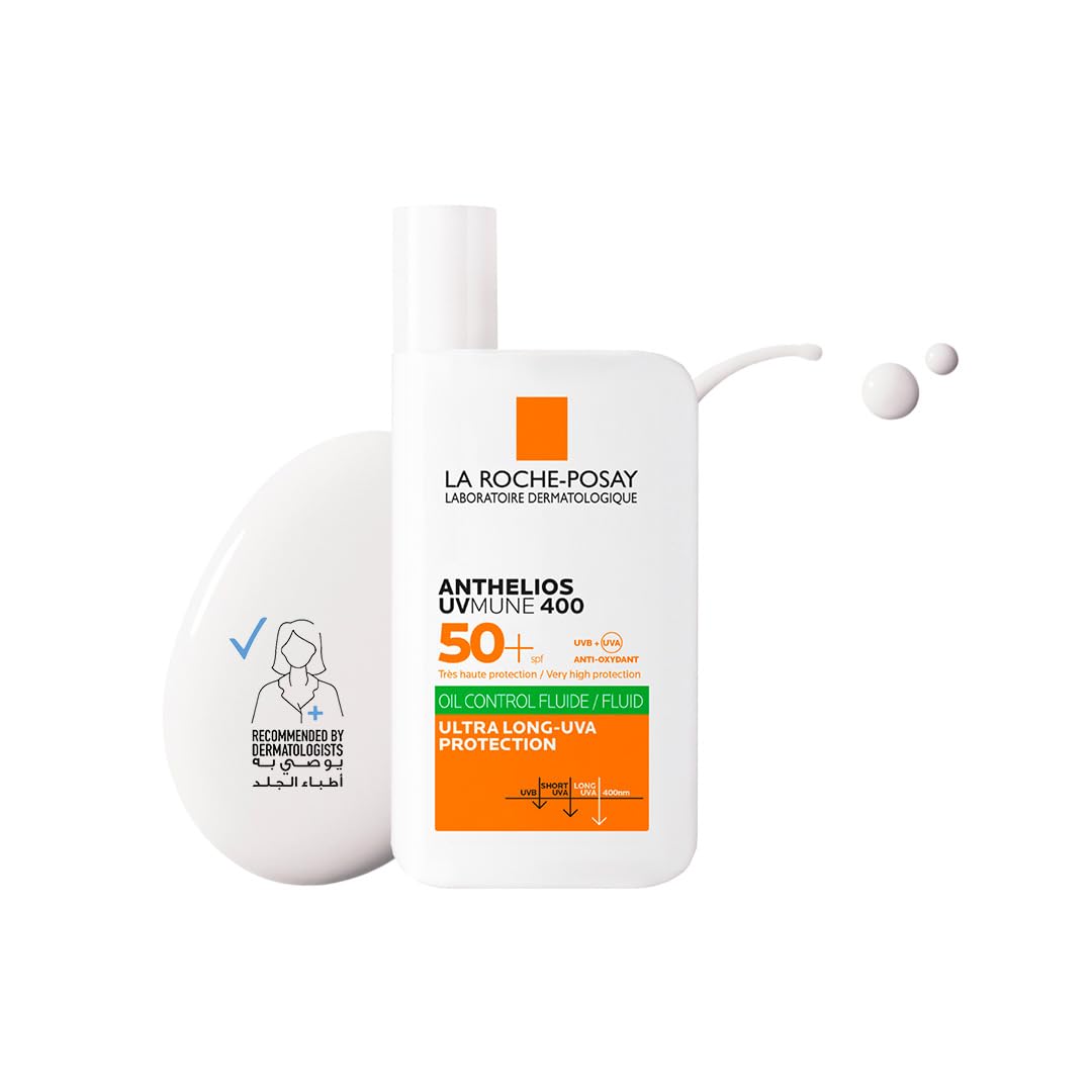 Anthelios UVinul 400 Oil Control Sunscreen for Oily Skin SPF 50+ in lightweight fluid format
