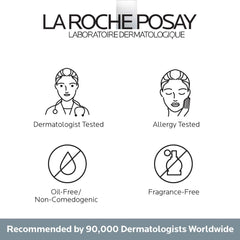 La Roche-Posay Pigmentclar eye cream icon features showing dermatologist tested and allergy tested benefits