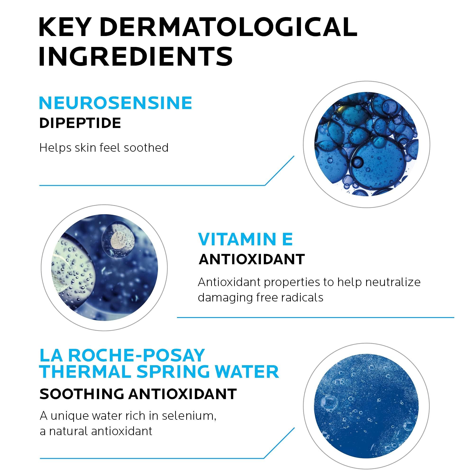 Key ingredients in La Roche-Posay Pigmentclar eye cream including neuropeptide and vitamin E
