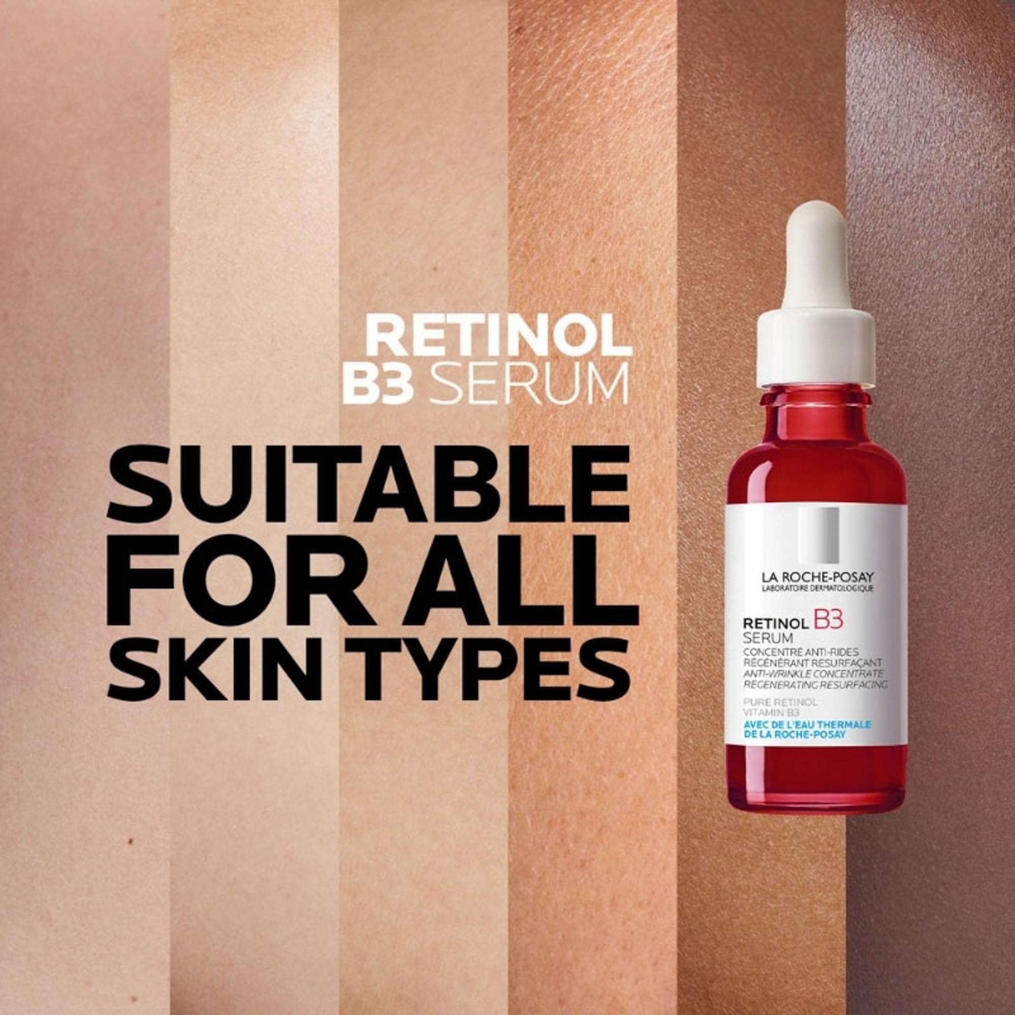 La Roche-Posay Retinol B3 Serum UAE in a dropper bottle, suitable for all skin types