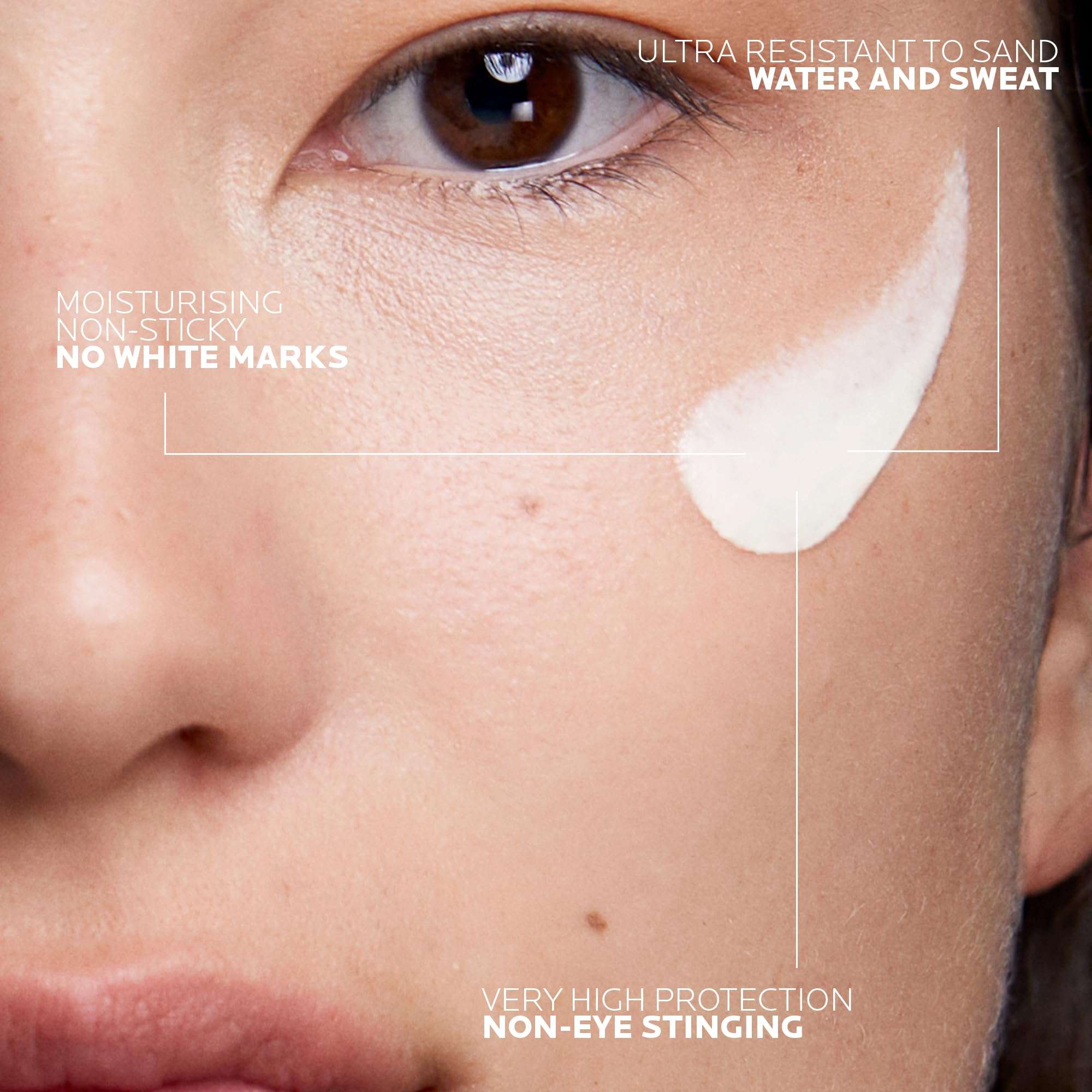 La Roche-Posay sunscreen UAE applied on skin with moisturizing, non-sticky formula and high protection