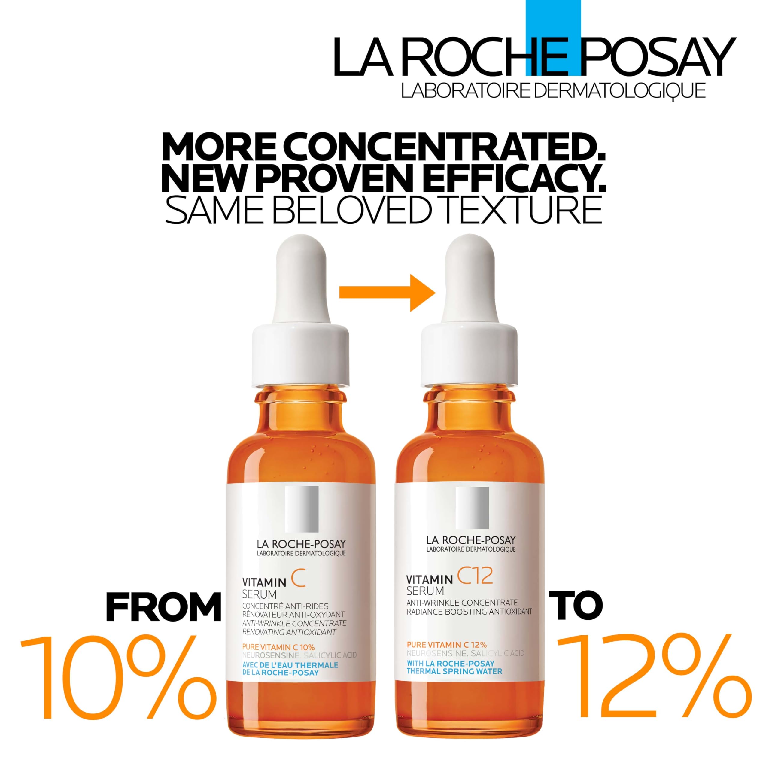 La Roche-Posay vitamin C serum UAE in two concentrations with dropper for skin brightness and anti-aging