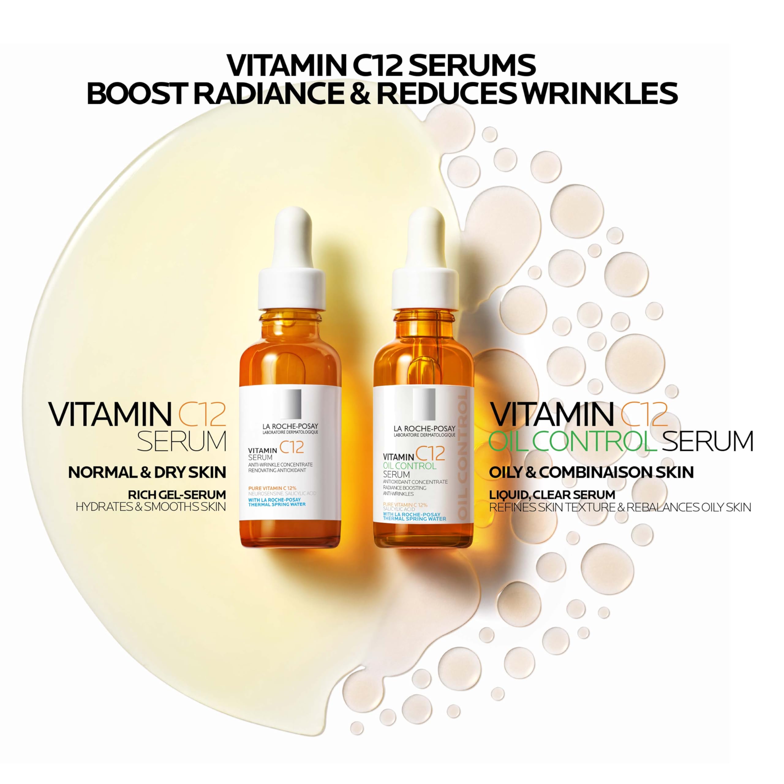 La Roche-Posay vitamin C serum UAE featuring Vitamin C12 Serum for all skin types to boost radiance and reduce wrinkles