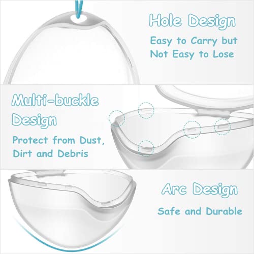 LODROC transparent pacifier holder case showing hole multi buckle and arc design protecting pacifier