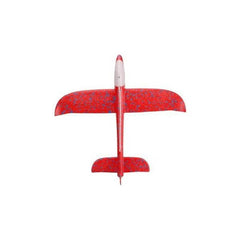 Huitich large foam airplane with lights in red and white for kids' outdoor play