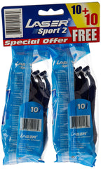 Laser Shaving Laser Sport 2 pack of 20 twin blade disposable razors UAE in blue packaging with black handles