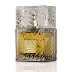 Unisex Arabic fragrance 100ml in a faceted glass bottle with gold-colored liquid inside
