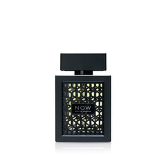 Lattafa Vurv Rave Now Men perfume black rectangular bottle with geometric patterned front
