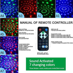 LED Decorative Disco Magic Ball Light With Remote Multicolour - Mumzar.com