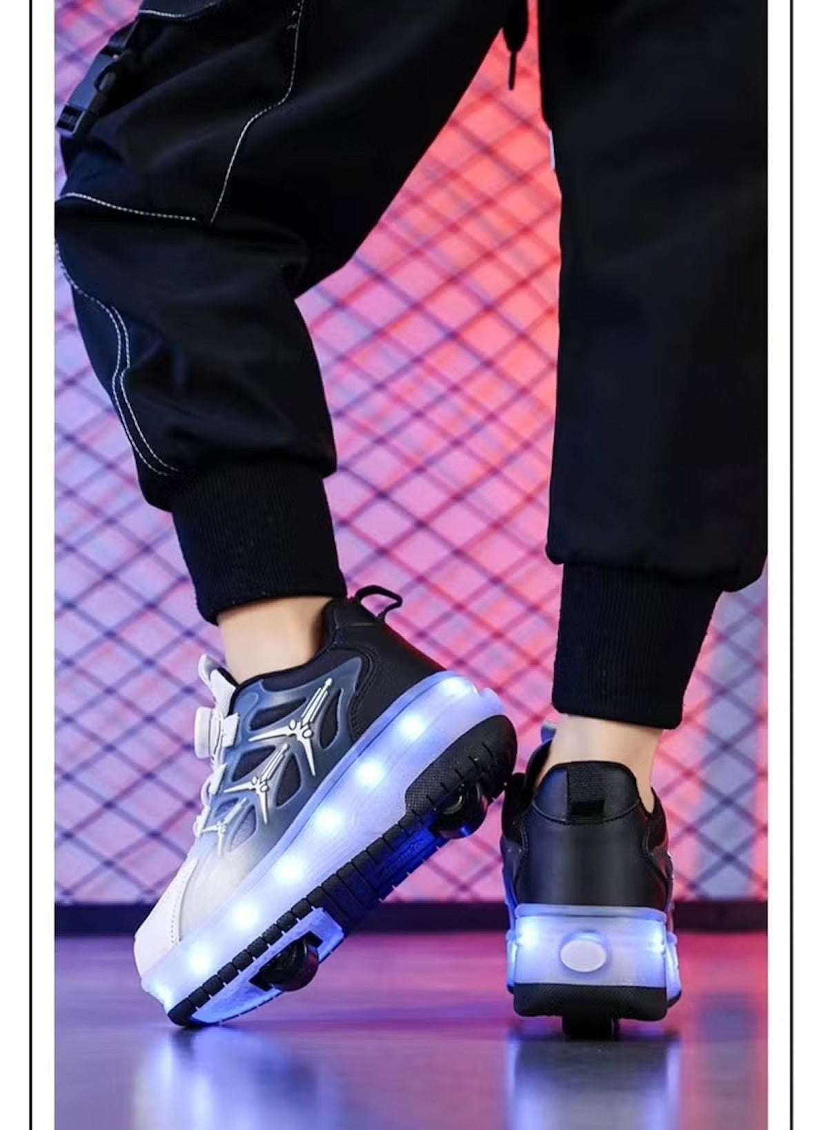 Huitich LED roller skate shoes with vibrant lights and stylish design for fun skating experiences