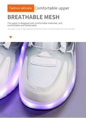 Huitich LED roller skate shoes with breathable mesh upper for comfort and style
