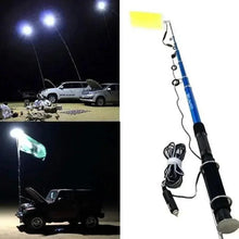 Huitich LED floodlight with blue telescopic pole, hanging COB panel, and cable set