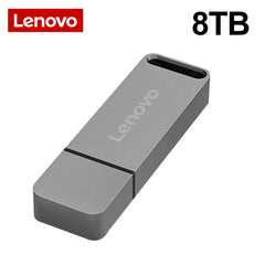 Lenovo 64TB USB flash drive in sleek gray design for high-capacity data storage