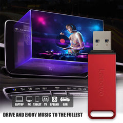 Lenovo 64TB USB flash drive in red designed for computers and multimedia devices