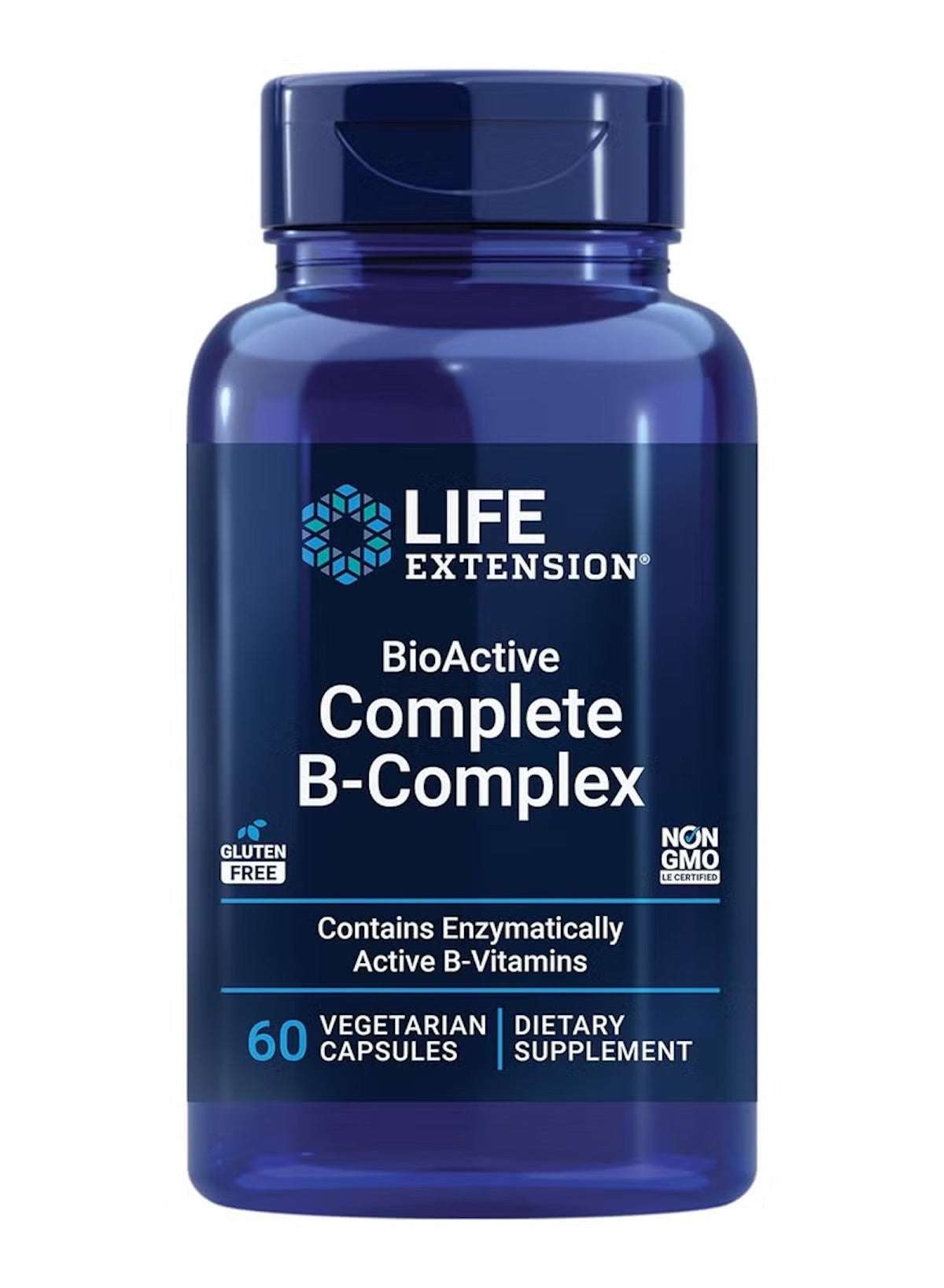 Life Extension Bioactive B-Complex Capsules UAE contains 60 vegetarian capsules for dietary support