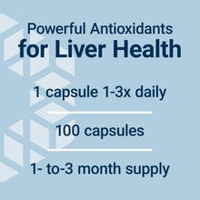 Glutathione supplement info panel: 100 capsules and 1–3 month supply