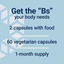 Promotional panel: get the Bs your body needs; 60 vegetarian capsules