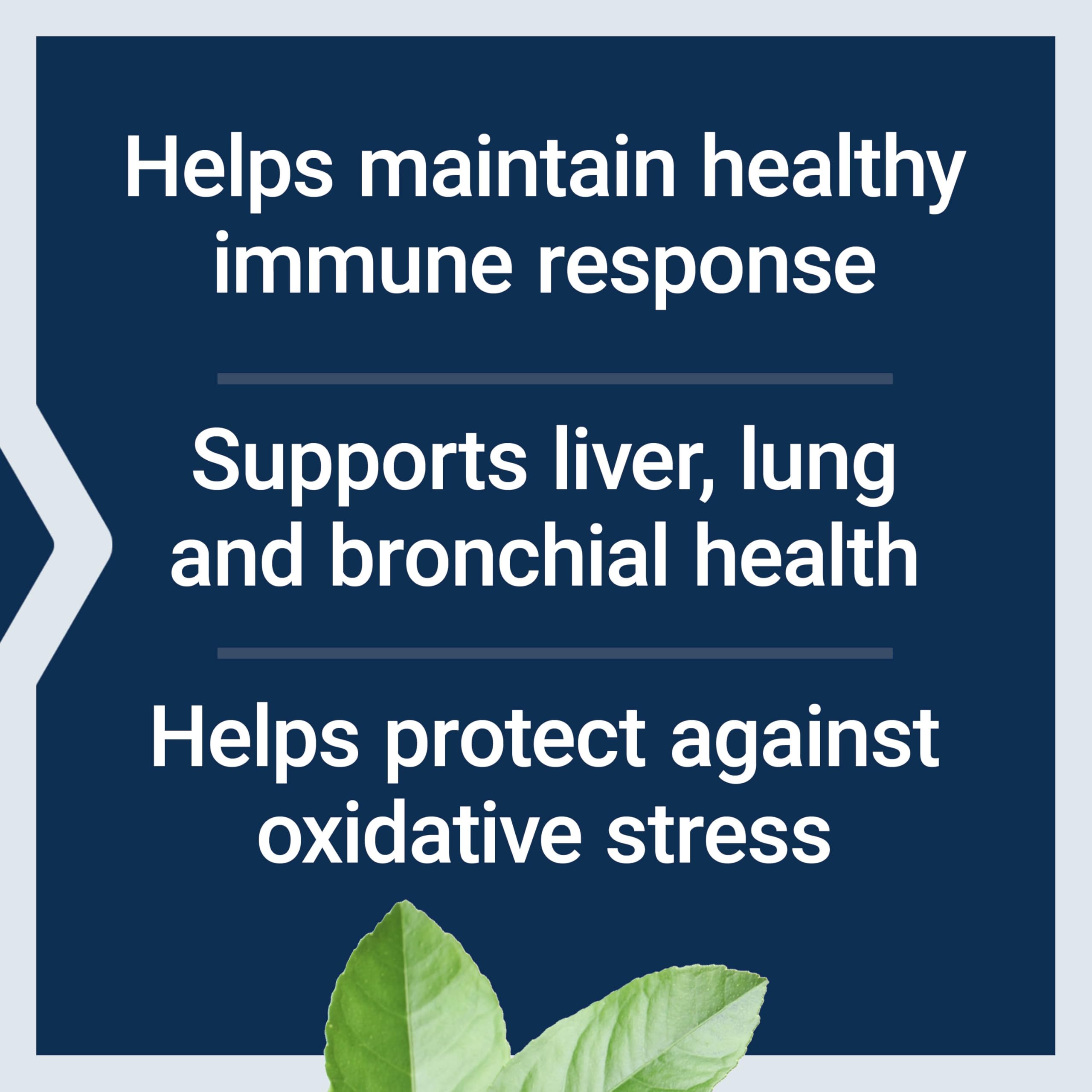 Life Extension N-Acetyl L-Cysteine capsules label showing immune support liver lung bronchial health and antioxidant protection