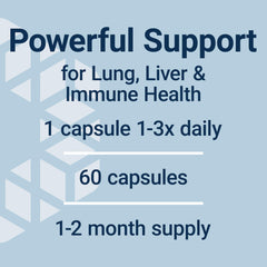 Life Extension N-Acetyl L-Cysteine capsules supplement label showing powerful support for lung liver immune health and dosage