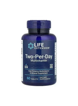 Life Extension Two-Per-Day multivitamin bottle, blue label, 60 tablets