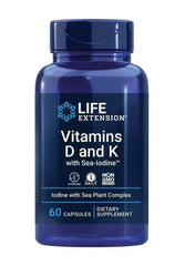 Life Extension Vitamins D and K with Sea-Iodine – 60 Capsules - Mumzar
