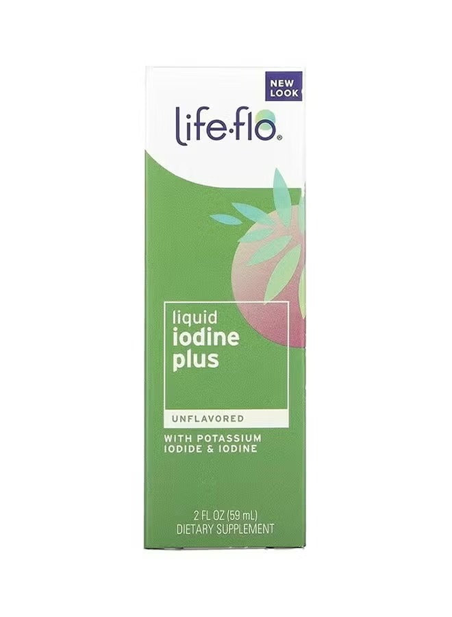 Life-flo Liquid Iodine Supplement UAE in unflavored 2 oz bottle with potassium iodide and iodine