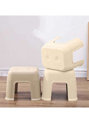Huitich lightweight kids shoe stool set in beige plastic for durable and easy seating