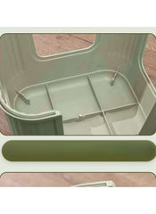 Interior view of a lightweight kids shoe stool by huitich showing compartments for shoe organization