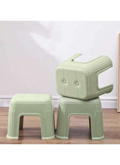 Huitich lightweight kids shoe stool set in soft green with sturdy plastic design for easy seating