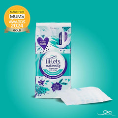 Pack of 10 maternity maxi pads with wings and one loose pad