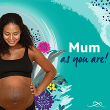Maternity pads promotional graphic with heart accents and Lil-Lets branding