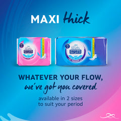 Lillets maxi thick night sanitary pads two size packages pink and blue for heavy overnight flow